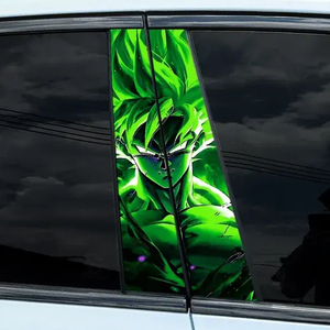 Cubiertas Personalizadas para Pilar de Ventana de Coche con Diseño de Dibujos Animados en 3D, Accesorios de Logotipo ABS Impermeables, Adhesivos Decorativos para Coche - Product Image 2