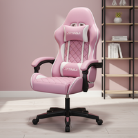 Chaise de jeu pour joueurs de jeux vidéo, en cuir PU, réglable en hauteur, pivotante à 360 degrés, avec repose-pieds, fabriquée directement par le fabricant