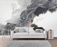 Peintures murales en soie 3D personnalisées, paysage moderne de campagne, faciles à coller, imperméables, pour chambre à coucher, salon