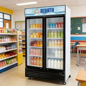 Equipo de Refrigeración Comercial de 3 Puertas, Refrigerador Vertical, <span class=keywords><strong>Vitrina</strong></span> Refrigerada, Refrigerador Usado en Supermercados, Congelador Comercial - Product Image 3