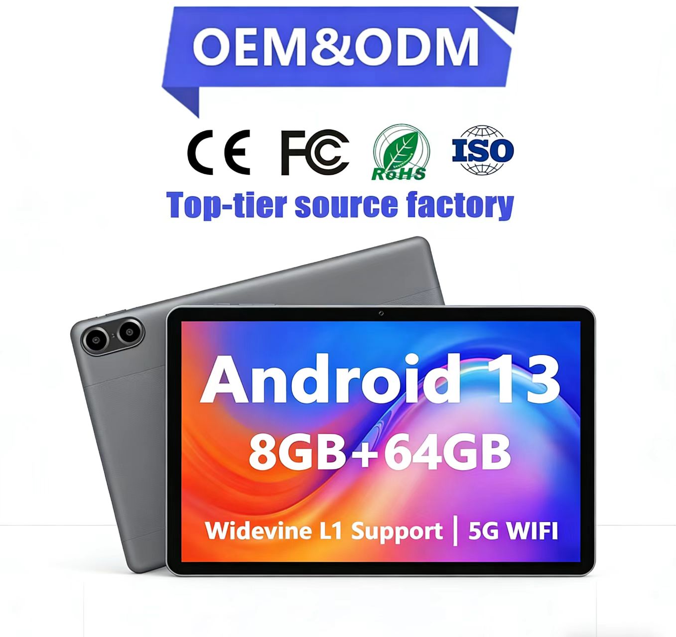 VASOUN 10.1inch Android Tablet - Octa Core 2.0ghz for Education