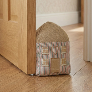 Fabric Cottage Design Doorstop <b>Light</b> Blue Pink House Decorative Beanbag Windproof Anti Collision Household Ornament - Product Image 1