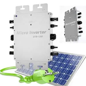 Inverter Mikro Ikat Pada Grid 1200W 1600W 2000W 110V 220V Solar Mppt Baterai Inverter Mikro Berdiri dengan WIFI Aplikasi Seluler