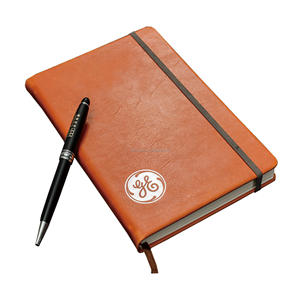व्यवसाय लोगो स्टेशनरी कस्टमाइज्ड लक्जरी पु चमड़े ए 5 पर्यावरण के अनुकूल ढीले-लीफ सर्पिल बाइंडिंग नोटबुक और पेन गिफ्ट सेट - Product Image 5
