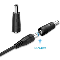 Câble d'alimentation USB universel 5V vers DC, cordon de charge 5,5x2,1 mm avec connecteur de 13 tailles