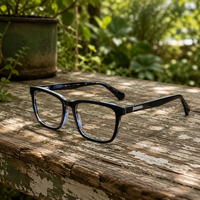 Expédition sous 24 heures Lunettes optiques en acétate haut de gamme faites à la main Montures de lunettes durables à monture complète Confortables pour un usage quotidien