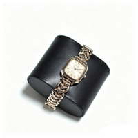 Prix d'usine, vente en gros, coussin de présentation de montre en forme de bracelet en similicuir PU noir de luxe