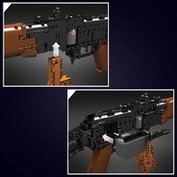 MouldKing14020 militaire Thompson sous-mitrailleuse Simulation arme pistolet briques ensembles éducatifs AK-74U bloc de construction
