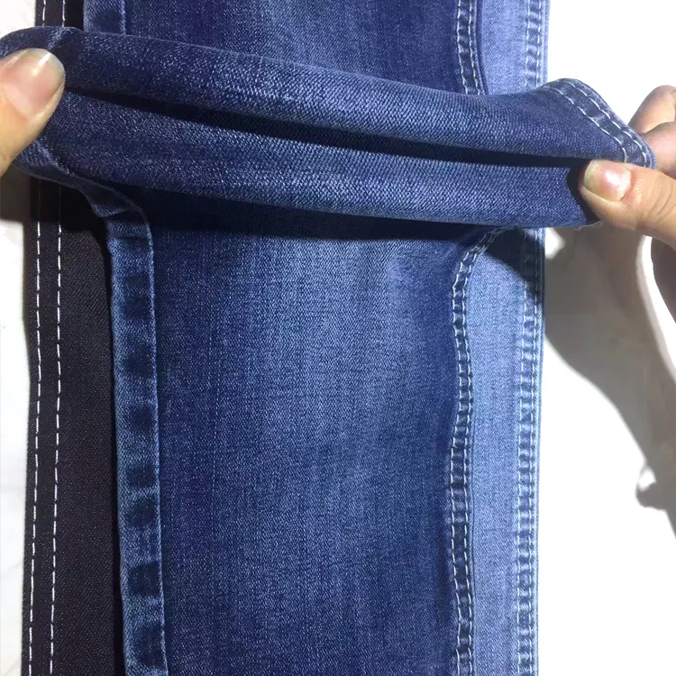Weiche Indigo-Baumwolle Denim Jeans Stoff Textilien Soft Touch Stoffe für Leggings Slub Stretch Denim Stoff für Jeans