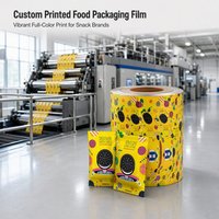 Rouleau de film d'emballage alimentaire imprimé sur mesure, design de dessin animé, laminé, souple, pour sachets de snacks, bâtonnets glacés, bonbons, thermoscellable, en vrac, OEM