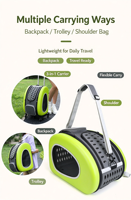 Sac à dos de transport pour animaux de compagnie 3 en 1, sac à bandoulière respirant et portable pour chat et chien, détachable pour les promenades en plein air et les visites chez le vétérinaire