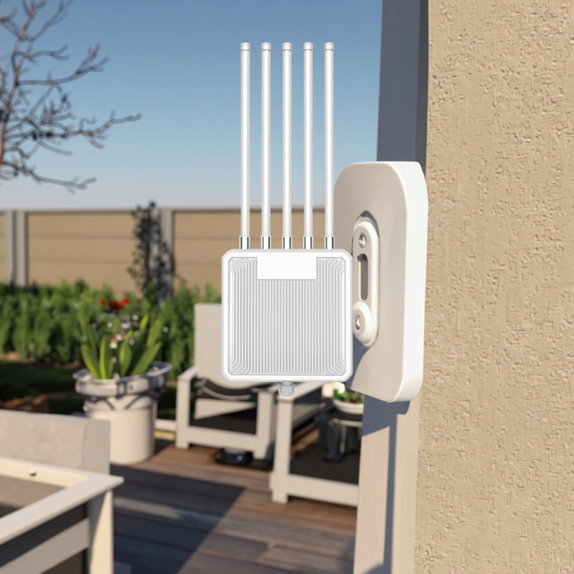 Outdoor WiFi 6 AX3000 Router & Extender Waterproof Dual Band Wireless Access Point with Long Range Coverage Internet Things