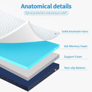 Portable 4 pouces Tri-pliant mousse à mémoire de forme <span class=keywords><strong>lit</strong></span> housse de <span class=keywords><strong>matelas</strong></span> luxe Design moderne voyage RV chambre d'hôtes Yoga gymnastique Camping - Product Image 2