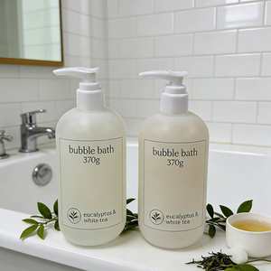 Set di <span class=keywords><strong>Bagnoschiuma</strong></span> Naturale Personalizzato da 370ml, Scrub Esfoliante per il Corpo, Gel Doccia al <span class=keywords><strong>Cocco</strong></span> e Karité - Product Image 6