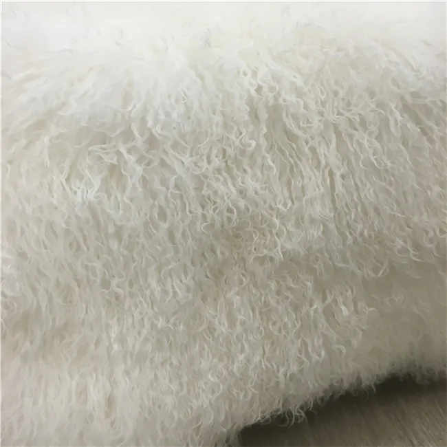 Coperta in pelle di agnello con capelli ricci lunghi in pelle di pecora spessa personalizzata