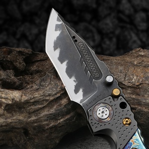 Couteau de poche multifonctionnel Miller T1 personnalisable OEM Z-wear, lame en acier inoxydable, manche en alliage de titane, non réglable - Product Image 4