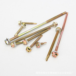 สกรูเจาะรูหัวหกเหลี่ยม เกลียวหยาบ เมตริก ชุบสังกะสี สำหรับงานโลหะ - Product Image 1