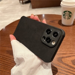 Étui de téléphone portable en cuir d'agneau et TPU en gros pour <span class=keywords><strong>iPhone</strong></span> 16 15 PM 14 13 12 11 XS XR, coque arrière antichoc - Product Image 2