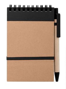 NUEVO JUEGO DE CUADERNOS DE NEGOCIOS ECOLÓGICOS REUTILIZABLES DE PAPEL RECICLADO TAMAÑO A6 CON BOLÍGRAFO, LOGOTIPO PERSONALIZADO, SET DE REGALO KRAFT - Product Image 3