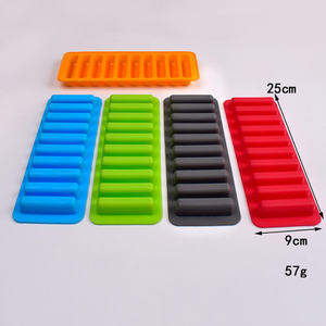 Dày Ice Kẹo Sô Cô La Thạch Bánh 10 Khoang Dải Dài <span class=keywords><strong>Silicone</strong></span> Hot Dog Xúc Xích Nhà Sản Xuất Ngón Tay Bánh Quy Khuôn Khuôn Nhựa - Product Image 4