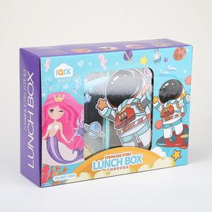 Bento Hộp Ăn Trưa cho trẻ em, <span class=keywords><strong>800</strong></span> <span class=keywords><strong>ml</strong></span> thép không gỉ rò rỉ bằng chứng trẻ em hộp đựng thức ăn với 2 ngăn trở lại trường học - Product Image 6