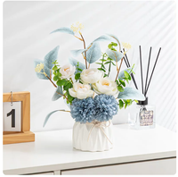 Bouquet de pivoines artificielles en soie tissées à la main, style nordique, haut de gamme, pour la décoration de table de salle à manger et de salon, Fête des Mères, Remise de diplôme