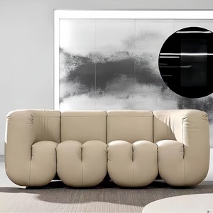 Canapé en cuir véritable vintage Rising Swiss Direct Row, canapé combiné modulaire de <span class=keywords><strong>magasin</strong></span> de vêtements créatifs de personnalité de créateur - Product Image 5
