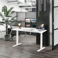 Bureau de travail commercial moderne, modulaire, extensible, convertible, en métal, électrique, à levage vertical, réglable en hauteur, design ergonomique