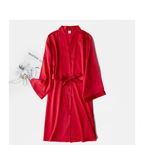 Accappatoio da Spa con Cintura e Logo Personalizzato, Vestaglia da Damigella per Matrimoni, Peignoir Kimono in Raso, Mantelle e Abiti da <span class=keywords><strong>Donna</strong></span>, per Barbieri e Parrucchieri - Product Image 2