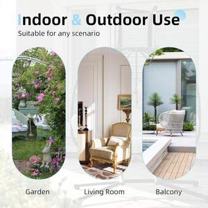 Fauteuil suspendu double en rotin pliable avec coussins imperméables résistants aux UV, capacité 700 LBS, pour chambre à coucher - Product Image 5