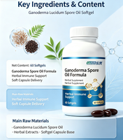 Gélules d'huile de spores de Ganoderma Lucidum à marque privée – Compléments alimentaires à base de plantes pour le soutien immunitaire et nutritionnel – Capsules molles personnalisables OEM