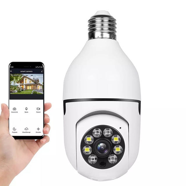 Popular Camera Night Vision Wireless Smart Security  A6 Bulb  Camera IP Two Way Camera Audio for Indoor
