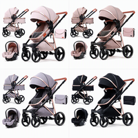 Poussette Bébé 3-en-1 Haut de Gamme Pliable avec Siège Auto et Landau de Luxe pour Bébé – Vente en Gros