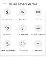 4G Véhicule GPS Tracker 9-95V Large Tension GPS/Beidou/AGPS/LBS Positionnement Multiple Placement du tableau de bord Android App Track View