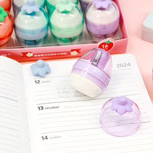 2024 nuevo sacapuntas creativo con forma de bola de fresa borrador color papelería fábrica nuevos productos calientes - Product Image 4