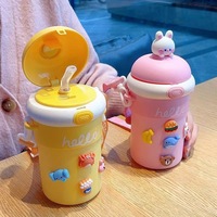Vente en gros usine – Nouvelle gourde portable 450 ml pour filles, étudiants et enfants, mignonne, à double paroi, anti-fuite et écologique