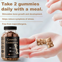 Gummies en gros OEM pour la croissance avec Vitamine D, K, Calcium et Ashwagandha – Complément naturel pour enfants et adolescents