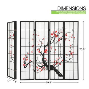 Séparateur de pièce Shoji à 4 panneaux Séparation de la salle de confidentialité personnalisée et pliante Écran <span class=keywords><strong>en</strong></span> <span class=keywords><strong>bois</strong></span> pour bureau à domicile - Product Image 6