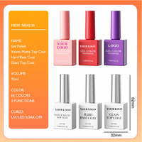 66 + 3 Couleurs – Kit de Vernis à Ongles Semi-Permanent UV/LED 15ml (0.5oz) à Marque Privée – Base et Top Coat Inclus