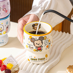 Juego <span class=keywords><strong>de</strong></span> <span class=keywords><strong>Tazas</strong></span> <span class=keywords><strong>de</strong></span> Cerámica con Diseño <span class=keywords><strong>de</strong></span> Mickey Mouse, <span class=keywords><strong>Tazas</strong></span> con Agarre Ergonómico <span class=keywords><strong>de</strong></span> Alta Estética para Jugo, Leche y Café, Regalo para Cumpleaños y Bodas - Product Image 4