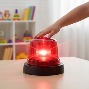 ปุ่มเสียงเตือนสีแดงหรือสีน้ำเงิน ปุ่มเสียงแกล้งพร้อมไฟสำหรับเกมปาร์ตี้ เครื่องสร้างเสียงสำหรับเกมแบบอินเทอร์แอคทีฟหรือปาร์ตี้ - Product Image 1