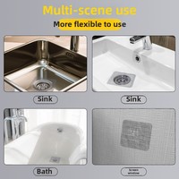 Autocollants de vidange jetables pour cuisine et salle de bain Anti-colmatage filtre à cheveux filet anti-insectes autocollants pour produits ménagers
