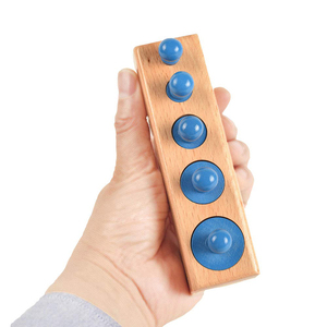 Jeu de blocs de cylindres à boutons en bois, jeu éducatif <span class=keywords><strong>color</strong></span>é d'enseignement pour enfants, jouet pour enfants - Product Image 5