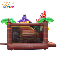WINSUN - Casa Inflable Pequeña de PVC, Brincolín Inflable Comercial, Combo Piratas