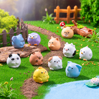 14 styles de figurines d'animaux miniatures en résine peintes à la main, collection de petits canards, pour jardin féerique, pot de fleurs, maison de poupée miniature