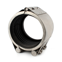 Collier de réparation de fuite de tuyau d'eau en acier inoxydable haute pression pour raccord de pipeline d'eau, d'huile et de gaz à surface lisse