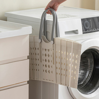 Panier à linge multifonctionnel en plastique pliable et portable, capacité de charge de 10 kg, pour la salle de bain, le balcon, le rangement