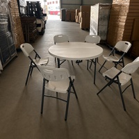Tables pliantes portables légères neuves pour hôtels, mariages et banquets, en plastique HDPE avec structure en acier