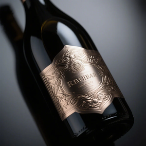 Tùy chỉnh dập nổi nhôm lá nhãn cho rượu Gin rượu mạnh tư nhân kết cấu chai thủy tinh Sticker rượu vang đỏ Whisky thiếc thiếc nhãn - Product Image 1