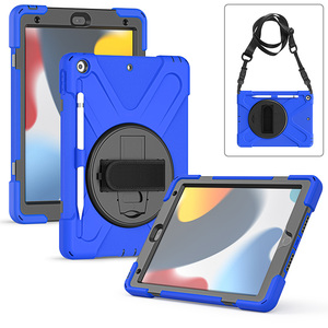 Funda con correa <span class=keywords><strong>para</strong></span> manos y correa <span class=keywords><strong>para</strong></span> el hombro con Portalápices <span class=keywords><strong>para</strong></span> iPad 10,2 pulgadas 2019/2020/20201 7th/8th/9th Generation Tablet Case - Product Image 1